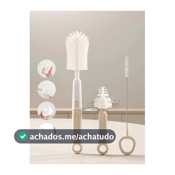 Escova de Silicone para Mamadeira de Bebê