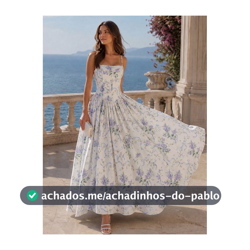 Perirose Vestido Longo Feminino Branco com Estampa Floral Romântica Boêmia Estilo Pastoral Alças Finas Busto Ajustado Saia Fluida Adequado para Festa de Outono Casamento
