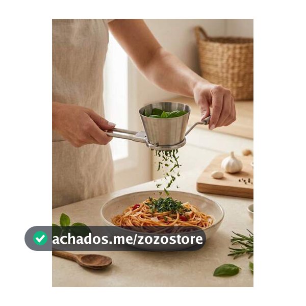 Cirelle 1 Peça Cortador Manual de Ervas em Aço Inoxidável com Manivela, Triturador Rotativo de Ervas Portátil, Ferramenta de Cozinha com Lâmina Afiada para Alecrim, Manjericão, Salsa e Hortelã, Fatiador de Especiarias com Cabo Longo Antiderrapante de Fácil Limpeza para Uso Doméstico e Restaurante