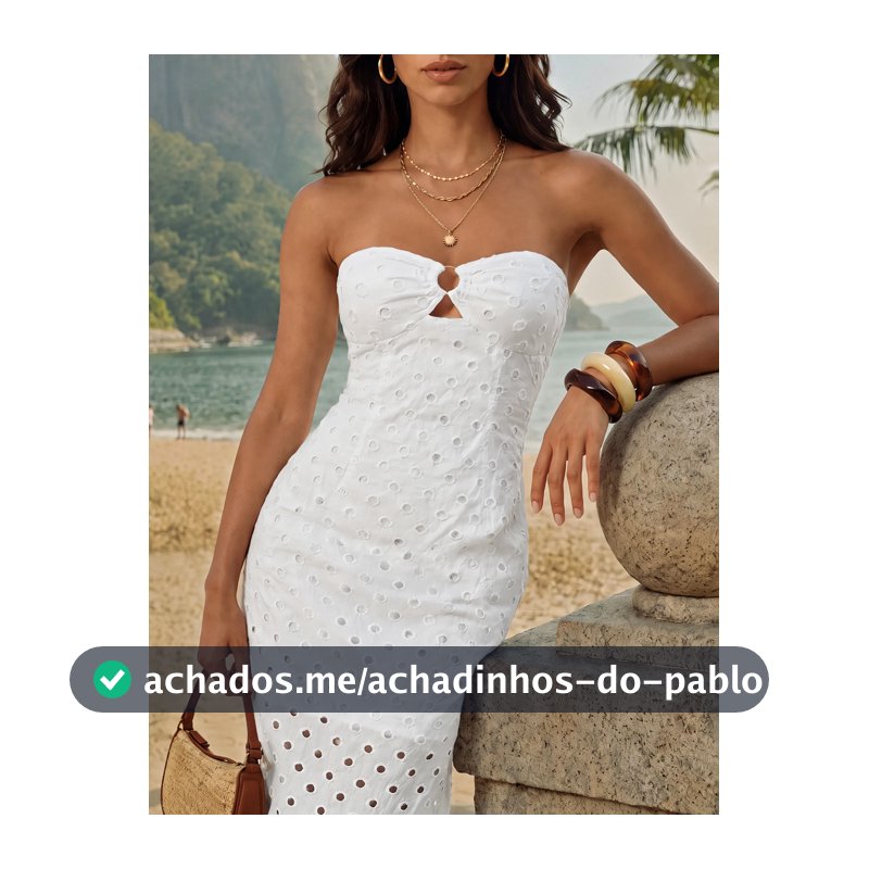 CAJUNI Vestido Feminino Sem Alças de Cor Sólida para Festa Casual
