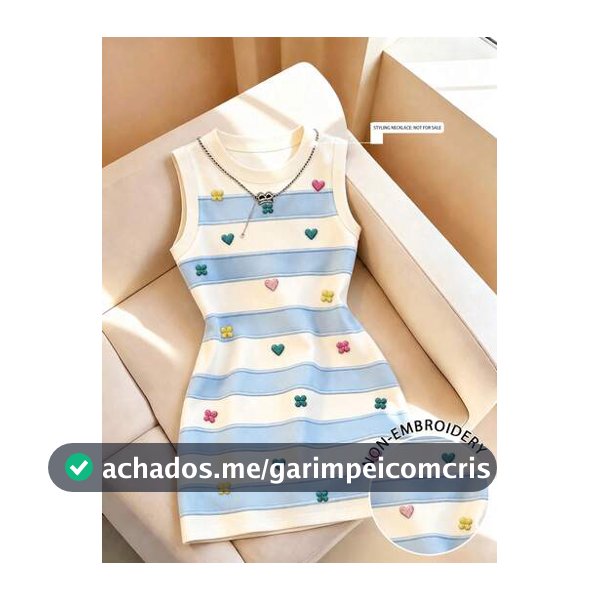 Resyla Vestido Midi Feminino com Estampa Digital Floral Listrada em Cores Contrastantes e Textura 3D
