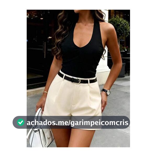 Pariaura Conjunto Feminino Casual Elegante Versátil Moda Top de Malha com Decote Halter e Decote em U Adequado para Uso