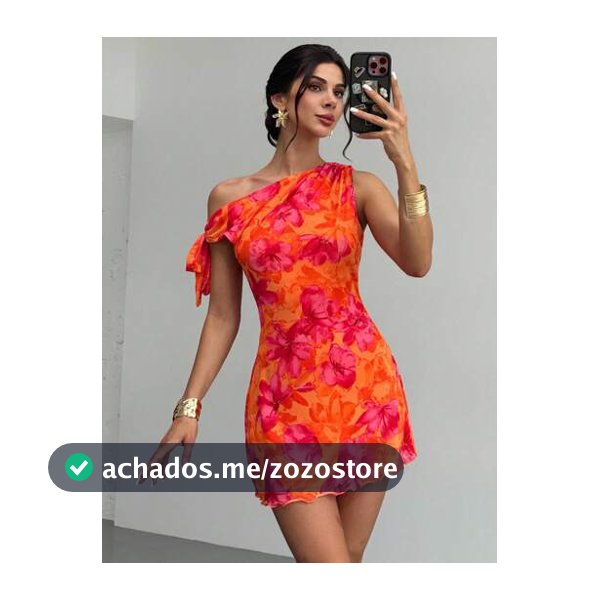 Firerie Novo Vestido Floral Ombro à Mostra Sexy e Elegante para Mulheres, Vestido de Malha Floral, Vestido Decote Assimétrico, Primavera/Verão, Visual de Praia, Elegante, Sexy, Feriado, Praia, Havaí, Encontro, Festa, Festival de Música, Formatura, Baile