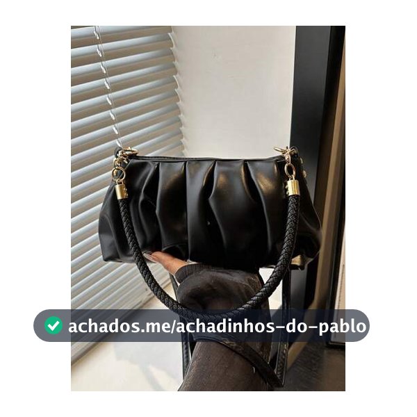 Bolsa de Ombro Minimalista Elegante e Fashion com Plissado em PU, Bolsa Transversal de Cor Sólida, Adequada para Meninas e Mulheres para Compras, Encontros, Festas, Presentes, Passeios