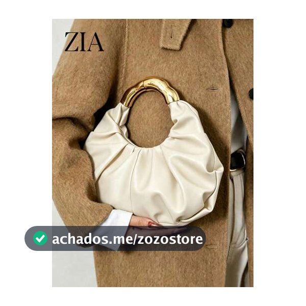 Bolsa Plissada em Formato de Nuvem para Axila, Material PU, Adequada para Uso Diário, Compras, Deslocamento, Trabalho e Universidade
