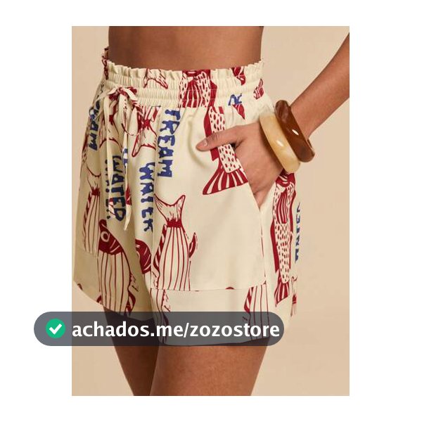 Travachic Shorts Casuais de Verão para Mulheres com Estampa de Peixe e Letra, Estilo de Férias, Boêmio Casual de Praia, Festivais de Férias, Adequado para Férias, Chá da Tarde, Temporada de Casamentos, Cruzeiro de Praia, Passeio Urbano, Férias Boêmias, Festival de Música, Roupa de Praia, Páscoa, Pra...
