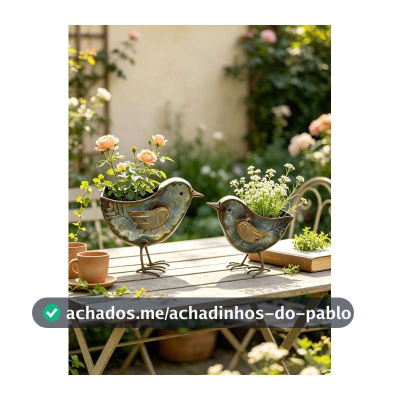1 Peça Vaso de Flor em Formato de Pássaro de Estilo Rústico em Ferro, Vaso Decorativo em Formato de Pássaro de Metal, Recipiente para Flores, Decoração de Estátua de Jardim Única, Vaso de Flor em Formato de Pássaro de Metal Vintage, Recipiente de Flor em Formato de Pássaro de Ferro Decorativo, Adequ...