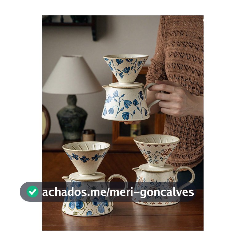 1 Conjunto Kit de Cafeteira de Cerâmica Pour Over, Cafeteira com Funil de Filtro, Equipamento de Preparo de Café para Casa e Escritório, Utensílios de Café, Ferramentas de Café, Coador de Café
