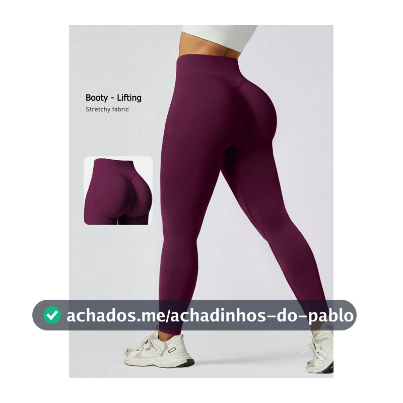 NcmRyu 1 Peça Peça Calça Longa Esportiva Casual Feminina Sem Costura Elástica Cintura Alta Controle de Barriga Levantamento de Bumbum Modeladora