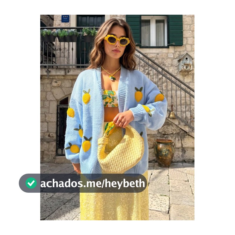 Cardigan de Tricô Feminino Senya com Estampa 3D de Cenoura, Decote em V, Manga Longa, Azul Bebê, Estilo Romântico, Jaqueta de Tricô Casual Solta para Uso Diário e Férias de Outono