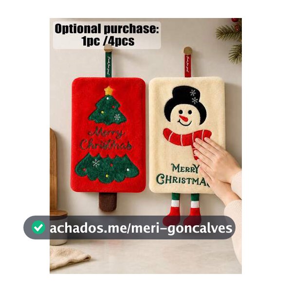 1 peça/4 peças - Toalha de Mão com Tema de Natal, Boneco de Neve Fofo, Árvore de Natal, Rena, Toalha Decorativa de Papai Noel, Super Absorvente, Macia e Sem Pelos, Multiuso