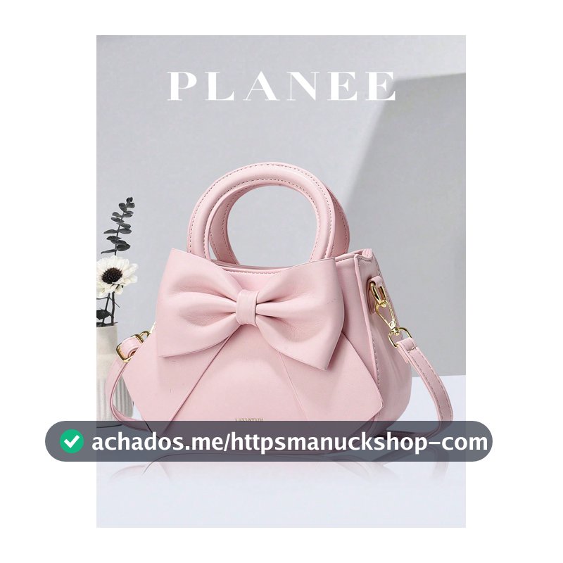 Bolsa Tote Feminina de Cor Sólida PLANEE, Bolsa Elegante com Detalhe em Laço, Bolsa de Ombro Clássica, Adequada para Estudantes, Professoras, Mulheres de Escritório, Alça de Ombro Ajustável - Exala Elegância, Bolsa com Laço para Mulheres no Dia dos Namorados, Os Melhores Presentes do Dia das Mães, P...