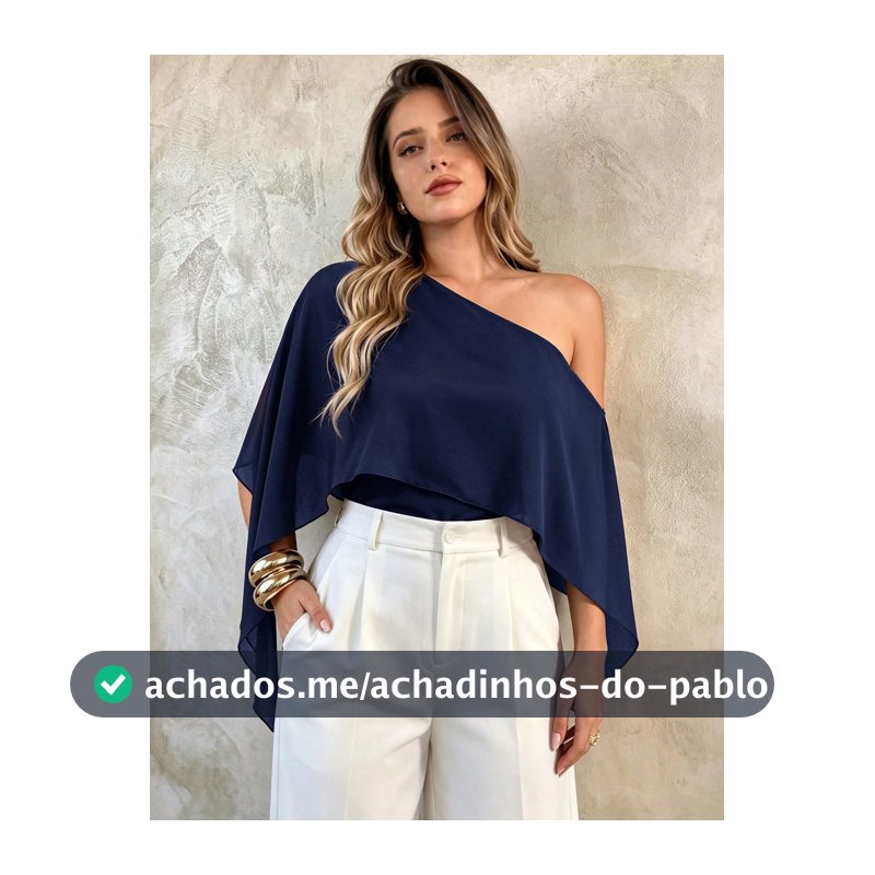 Elegantrix Top Capa Feminina Plus Size Estilo Francês Minimalista Elegante para Primavera Verão Outono, Uso Diário e Encontros, com Gola Assimétrica, Cintura Marcada e Bainha Assimétrica