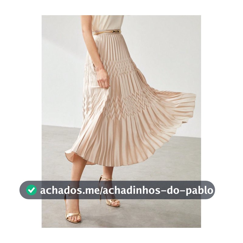 MOTF PREMIUM Saia midi fluido plissado