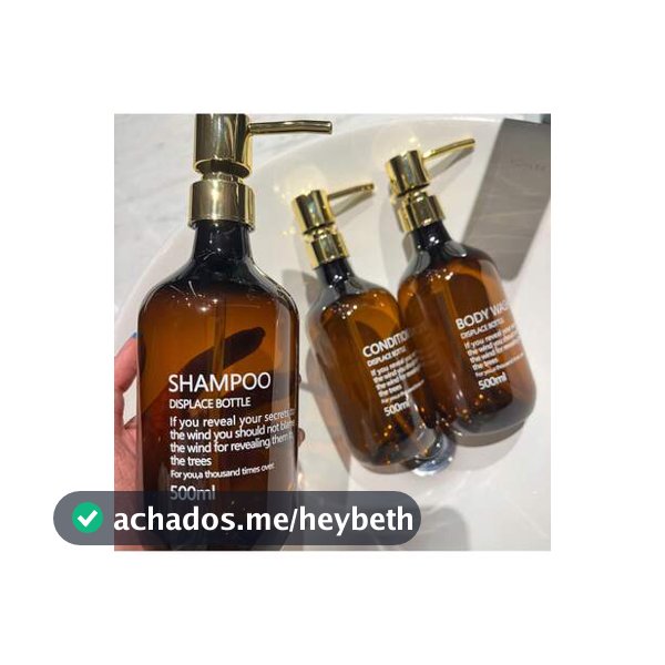 3 Peças - Frasco Recarregável de 500ml em Material PET Âmbar Marrom Semi-Transparente, Impressão UV de Alta Qualidade, Frasco com Ombro Inclinado de Grande Capacidade, Essencial para Armazenamento Doméstico e Reabastecimento de Shampoo, Condicionador, Sabonete Líquido, Combinação Prática, Adequado p...