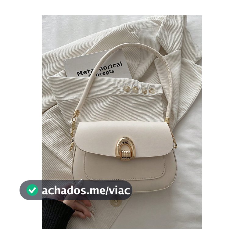 Bolsa Multiuso de Metal de Cor Sólida e Decoração Fashionable para Debaixo do Braço e Ombro, Adequada para Compras, Carteira, Mulheres Jovens, Estudantes Universitários, Recém-Casados, Profissionais de Escritório. Muito Adequada para Escritório, Universidade, Trabalho, Negócios, Deslocamentos, Ativi...
