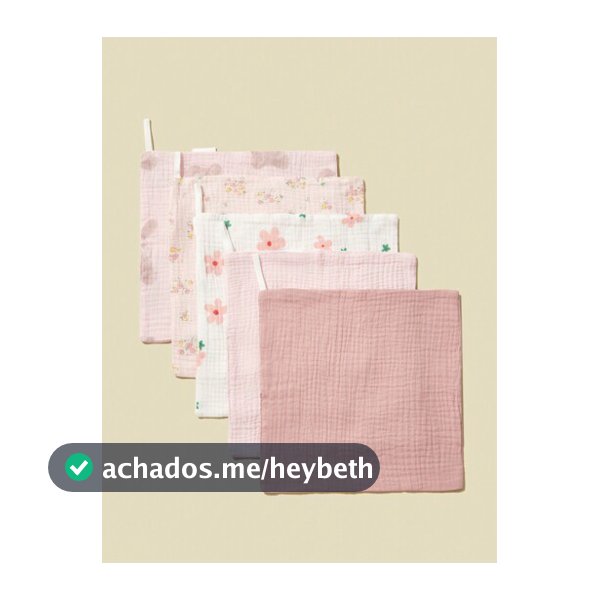 5 peças Babadores de Bebê, Toalha Quadrada Confortável 100% Algodão, Toalha de Respiração Multipropósito com padrão de flor