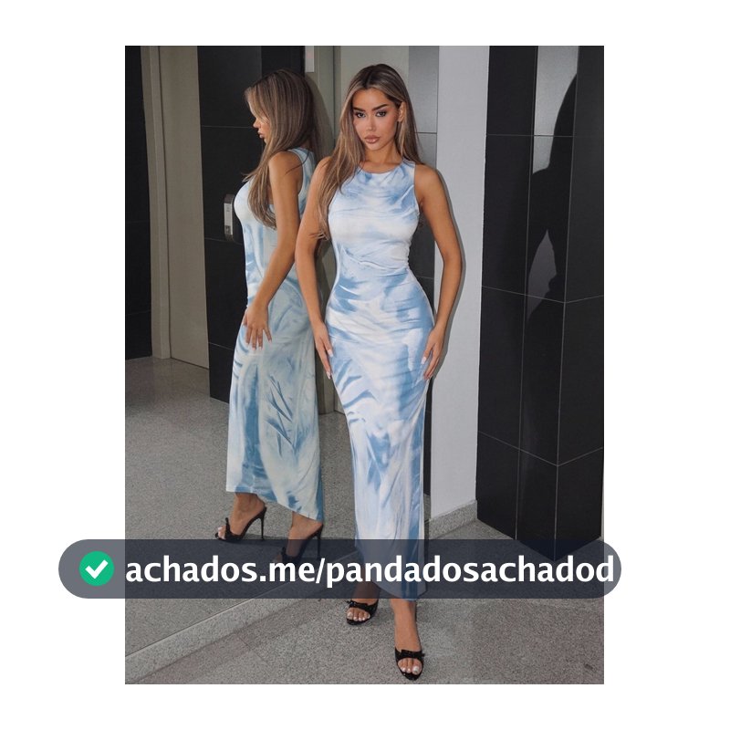 SHEIN ICON Vestido Longo com Regata Estampado de Mapa de Calor Corporal