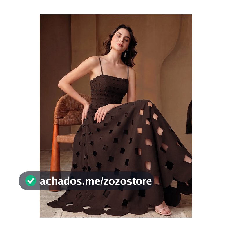 Anewsta Vestido Longo Elegante Cor Mocha Moda Sem Alças, Design Vazado Sem Mangas com Cintura Marcada e Efeito Emagrecedor, Vestido de Férias para Mulheres