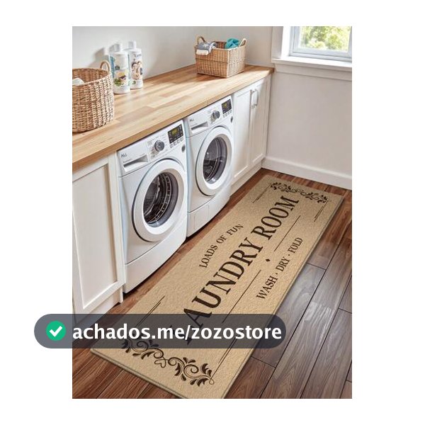 DAJIANG 1 Peça Tapete Moderno para Lavanderia, Tapete Macio para Passagem, Tapete de Cozinha, Lavável em Máquina, Tapete de Letra Anti-Poeira, Decoração para Casa