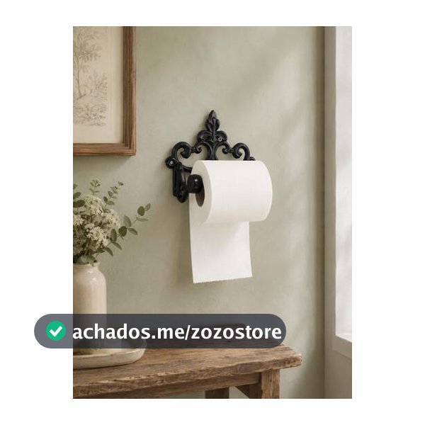 Cirelle Suporte de Papel Higiênico de Parede Vintage em Ferro Fundido, Suporte de Papel Toalha Rústico em Metal & Prateleira Decorativa de Armazenamento para Banheiro, Cozinha, Sala de Estar, Casa de Hóspedes, Banheiro, Decoração de Casa de Fazenda, Presente de Feriado & Inauguração da Casa