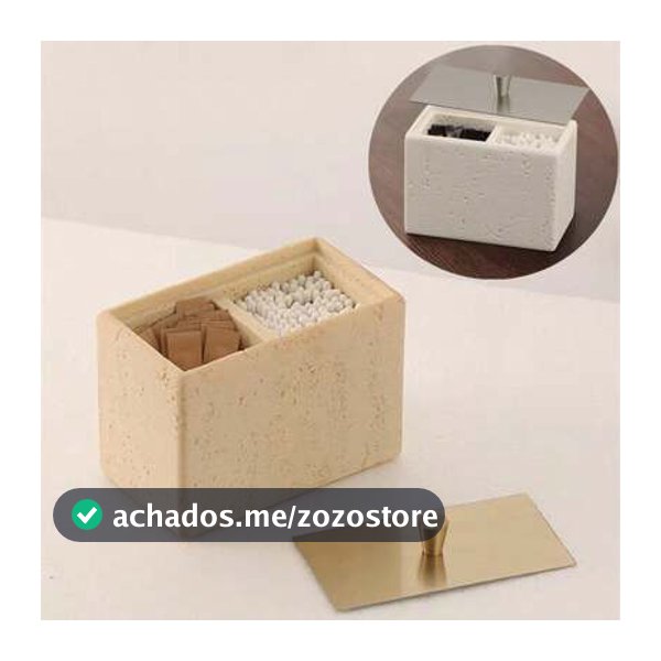 1 Peça Caixa de Armazenamento para Banheiro com Tampa, Pode Armazenar Cotonetes, Fio Dental, Bolas de Algodão, Porta-Palitos, Também Pode Ser Usado como Organizador de Banheiro ou Penteadeira para Armazenar Bombas de Banho, Esponjas de Maquiagem, Etc.