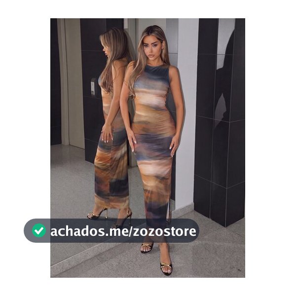 SHEIN ICON Vestido Longo Bodycon com Estampa Tie Dye