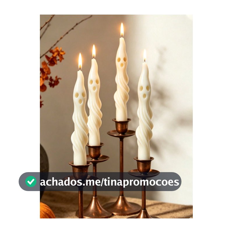1 Peça Vela Perfumada de Pilar de Fantasma Longo de Halloween, Decoração de Atmosfera Criativa e Divertida, Vela de Cera de Soja Feita à Mão em Formato de Múmia Branca, Adequada para Decoração de Festa de Halloween, Decoração Doméstica, Presente de Feriado