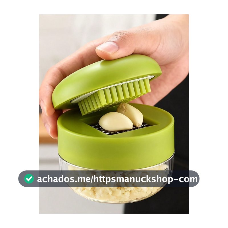 2 peças/1 peça Espremedor e Moedor de Alho Manual - Ferramenta de Cozinha Multifuncional, Pode Ser Usado para Picar, Fatiar e Moer, Adequado para Uso Doméstico, Restaurante, Ao Ar Livre e Food Truck, Design Portátil de Mão, Moedor de Plástico e Dente de Alho, Suprimentos de Cozinha, Suprimentos de C...
