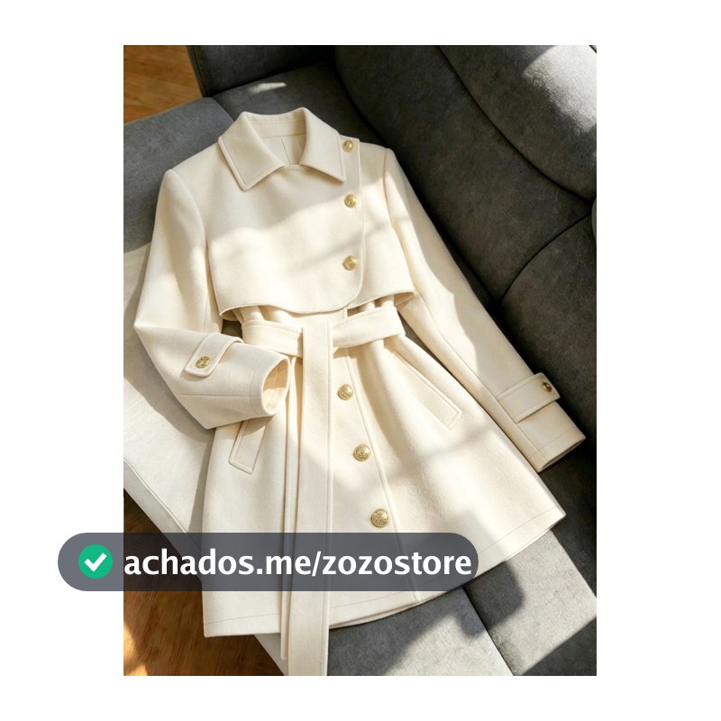 GlowEve Jaqueta Feminina de Inverno com Botões e Manga Longa, Versátil para Uso Diário