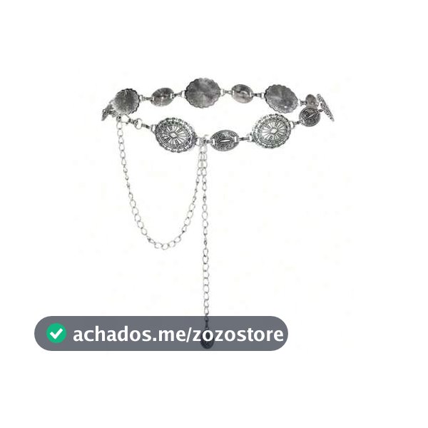 1 Peça Corrente de Cintura Vintage Chic de Metal com Flor Desgastada