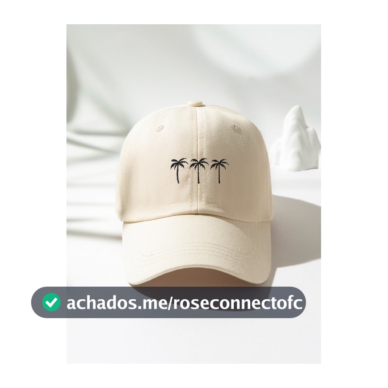 1 Peça Boné de Baseball Feminino Casual com Estampa de Árvore de Coco na Moda