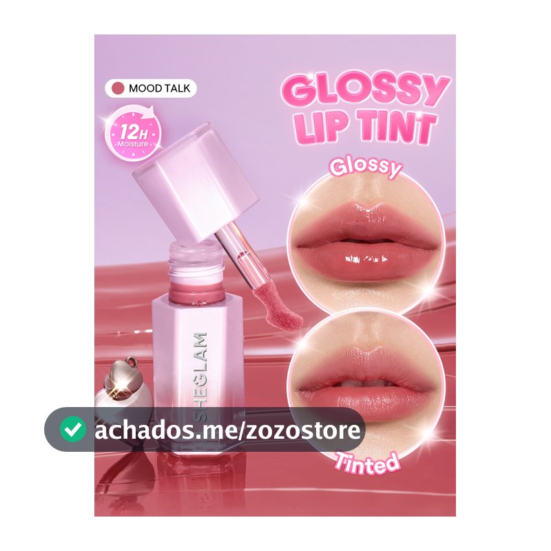 SHEGLAM Glazed & Locked Tint Labial Brilhante-131 Mood Talk Batom LíQuido Combo Gloss Marca De Beleza CosméTicos Maquiagem Para Mulheres E Meninas