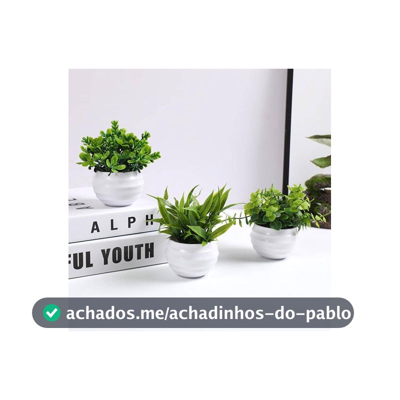 3 Peças Planta Artificial Envasada, Dia dos Namorados, Presente