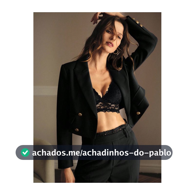 MOTF PREMIUM BLAZER CROPPED DE ABOTOAMENTO DUPLO, OUTONO/INVERNO