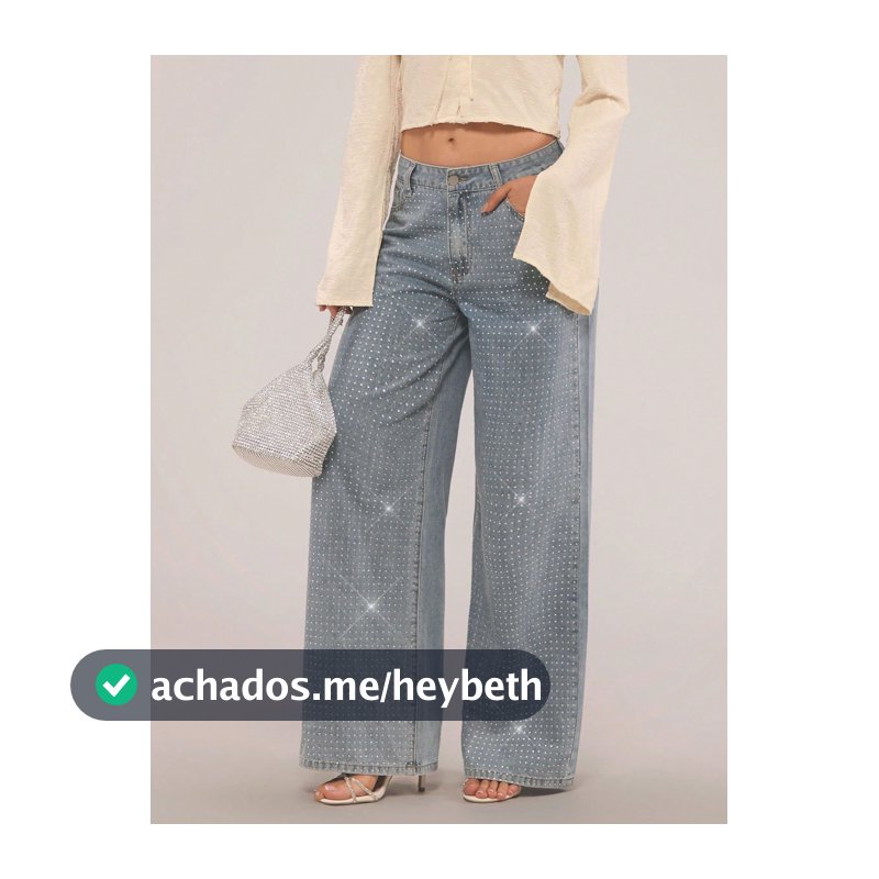 Forever 21 Calça Denim reta de cintura média com detalhes de diamante Vintage, lavagem espalhada. Calças Denim para a Primavera, roupas para Festivais, parte inferior para o Verão, calças Denim com Pedrinhas