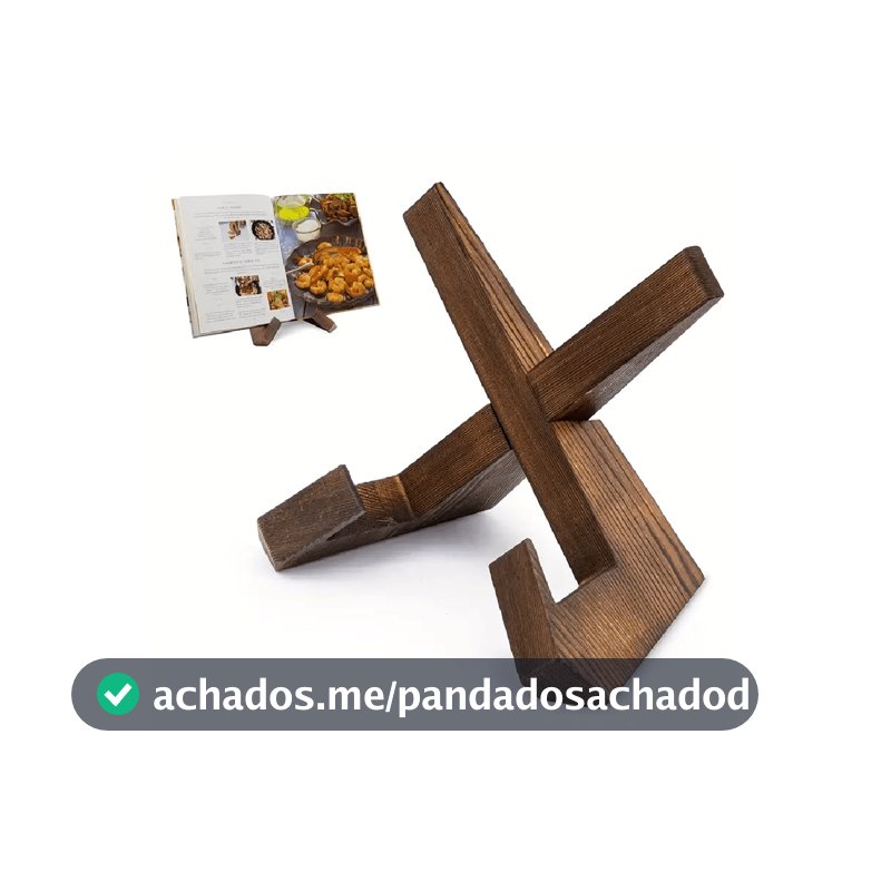 Suporte De Livro De Receitas De Madeira Feito À Mão De 1 Unidade, Suporte De Livro De Receitas De Fazenda Rústica Para Bancadas E Armários De Cozinha!