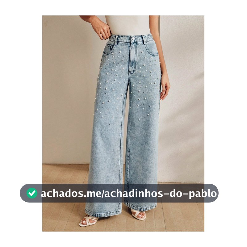 Anewsta Calça Longa Feminina Elegante Moderna Urbana para Férias, com Contas Mistas Aleatórias e Artesanato Pesado, Look de Praia para Dia dos Namorados