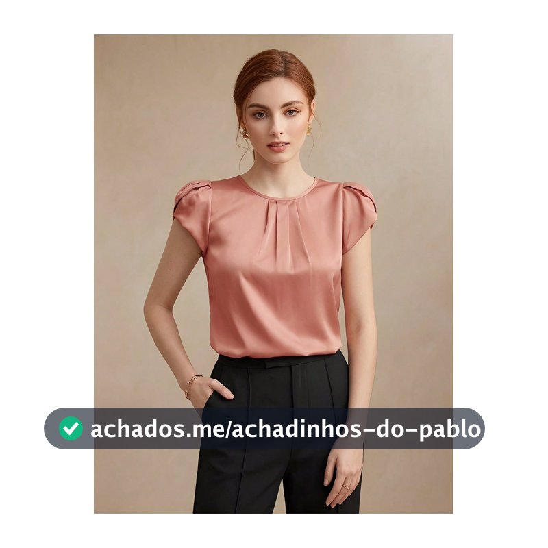 BizChic Camisa Feminina de Manga Curta com Gola Redonda, Estilo Formal de Negócios e Férias, Uso Diário, Trabalho, Encontro, Escritório, Emagrecedora, Elegante, Versátil, Outono, Halloween, Volta às Aulas, Festa, Aniversário, Convidada de Casamento, Igreja, Ocasião Especial, Estilo Francês Vintage C...