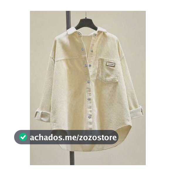Top de Veludo Cotelê com Botões Oversized para Mulheres, Jaqueta Casual Solta de Manga Longa da Moda Outono 2025 Primavera
