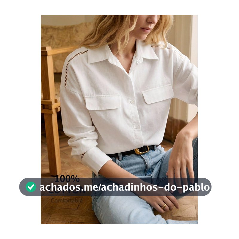 BizChic Blusa Elegante com Recorte de Renda Vazada Branca, Estilo Vintage Francês para Trabalho, Encontros, Uso Diário, Escritório, Emagrecedor, Versátil para Verão e Outono, Festa, Halloween, Volta às Aulas, Igreja, Ocasiões Especiais, Aniversário, Convidado de Casamento, Férias, Estilo Country, Es...