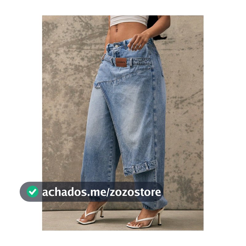 Denimoi Denim da Moda Denim Fashionable Streetwear Denim de Cintura Camadas