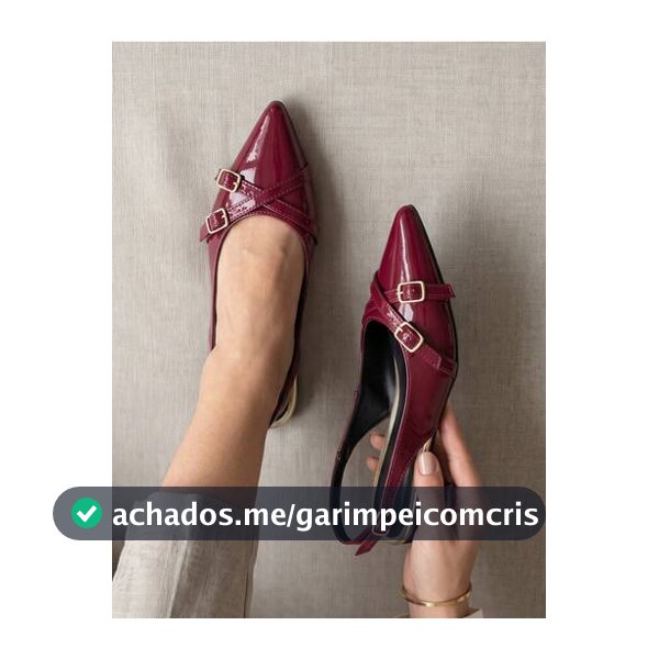 Sapatilha Feminina Verniz Bico Fino