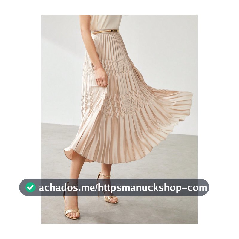 MOTF PREMIUM Saia midi fluido plissado
