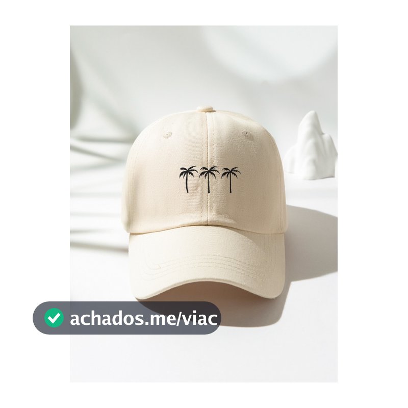 1 Peça Boné de Baseball Feminino Casual com Estampa de Árvore de Coco na Moda
