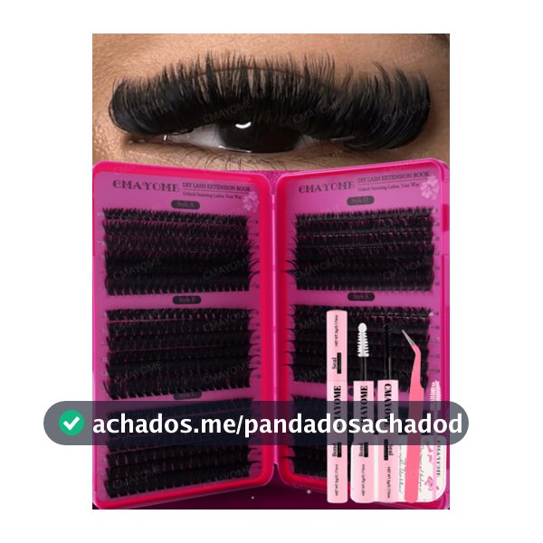 648/684/720 Peças Cílios Postiços em Aglomerado de Grande Capacidade, Conjunto de Extensão de Cílios Espesso e Encaracolado, Curvatura D, Kit de Extensão de Cílios DIY, Cílios Individuais Fofos e Macios, Crie um Visual de Maquiagem Completo e Natural, Fácil e Conveniente DIY em Casa, Cílios em Aglom...