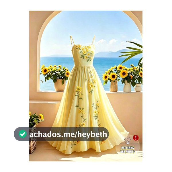 SHEIN Franclia [Design Impresso] Vestido Feminino de Verão Novo Estilo Suave Amarelo com Alças Finas, Vestido Estilo Casual de Férias