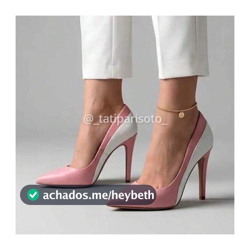 Sandália Scarpin Feminino Bicolor Salto Alto 10cm