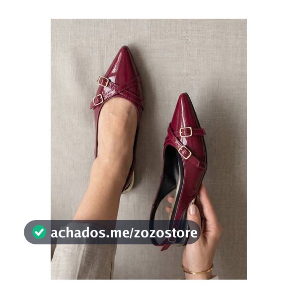 Sapatilha Feminina Verniz Bico Fino