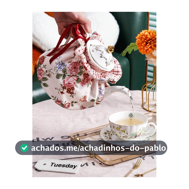 WGROOM 1 Peça Nova Capa Aquecedora de Bule Criativa, Manga de Tecido Isolante e à Prova de Poeira para Decoração de Cozinha, Decoração Doméstica, Adequada para Prevenção de Poeira, à Prova de Umidade, Conservação de Calor, Resfriamento, Uso Externo, Festa, Aniversário, Presente de Volta às Aulas